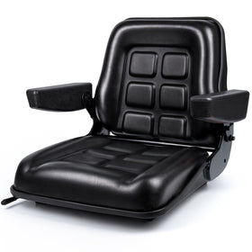 SEATIN front view installed seat showing durable cover and supportive shape for operator comfort