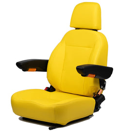 SEATIN front view yellow seat showing ergonomic shape and comfort benefit