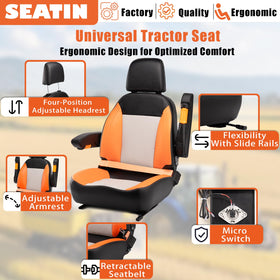 SEATIN installed on a zero-turn mower demonstrating fit and rugged stability