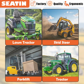 SEATIN installed on a farm tractor illustrating comfort during long workdays