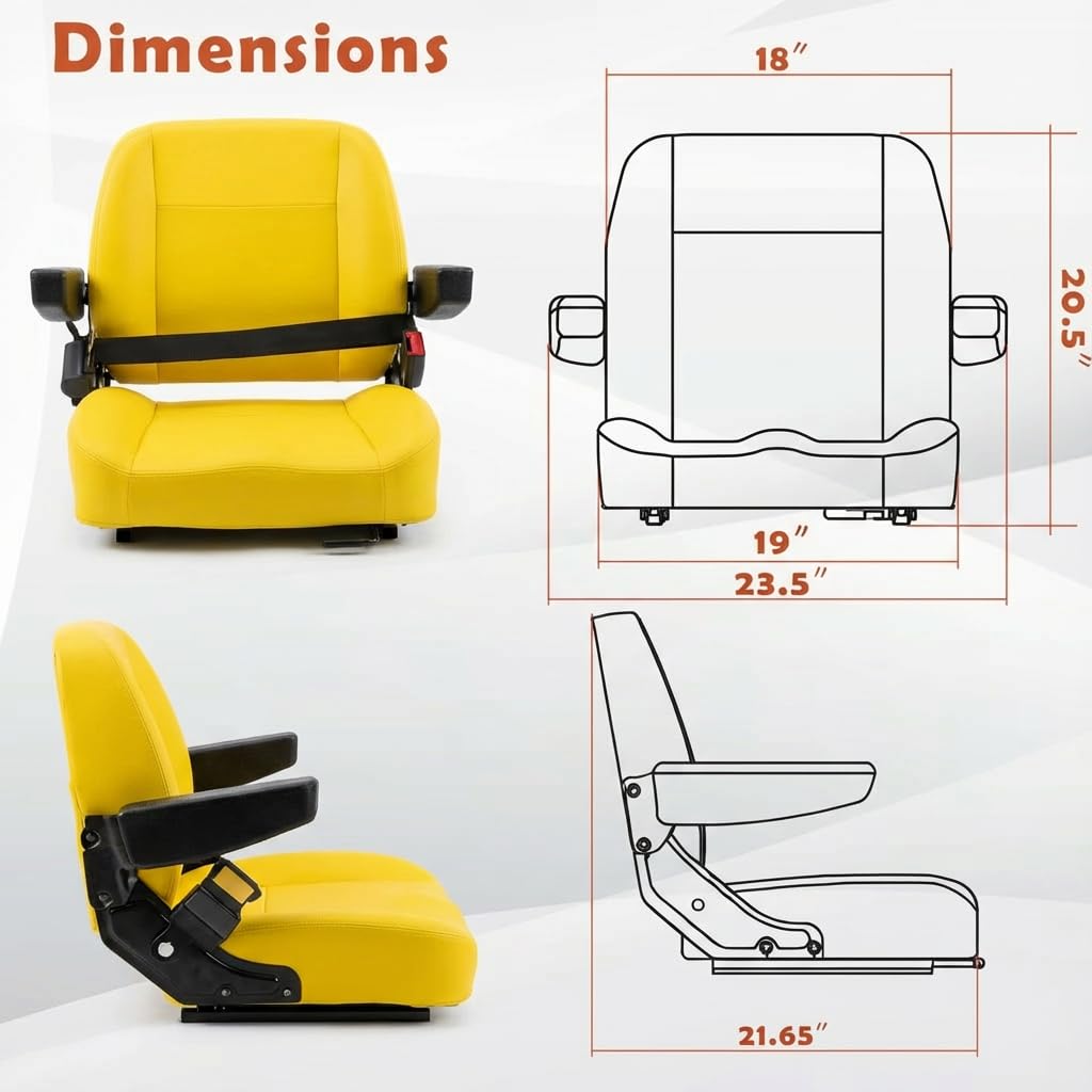 SEATIN installed on a zero-turn mower illustrating fit and improved comfort