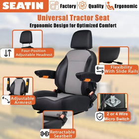 SEATIN installed on a zero-turn mower illustrating improved operator comfort