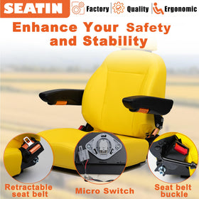 SEATIN mounting pattern and sliding rails showing universal fit benefit