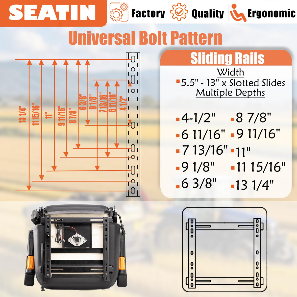 SEATIN next to toolbox for scale showing seat size and robust build