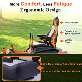 SEATIN side profile displaying adjustable armrests and tall supportive backrest