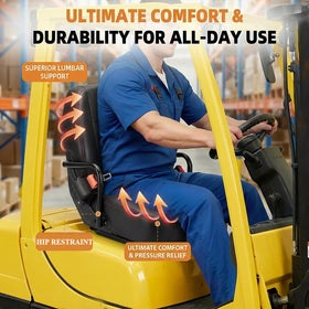 SEATIN side profile highlighting hip restraint and operator security benefit