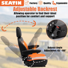 SEATIN side view with armrest adjustment illustrating personalized support