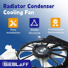 SEBLAFF side profile illustrating compact 12V fan housing for durable performance