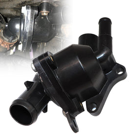 SecosAutoparts front view of thermostat housing showing fitment benefit