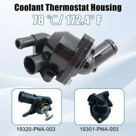 SecosAutoparts thermostat port view showing easy hose alignment benefit