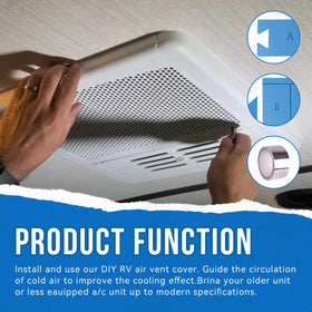 SeDeplacer installed in ceiling vent demonstrating directed cold-air delivery