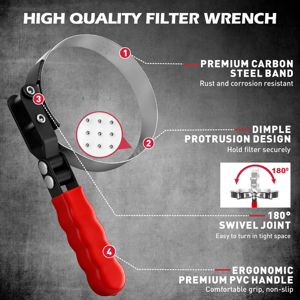 SEDY universal 3-jaw wrench closeup showing self-tightening benefit