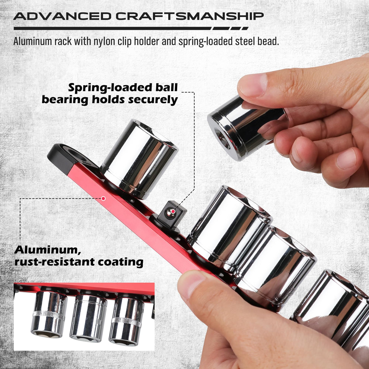 SEDY close-up of aluminum rail texture highlighting corrosion resistance and durable finish