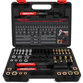 SEDY front case open showing organized 49-piece set for fast selection