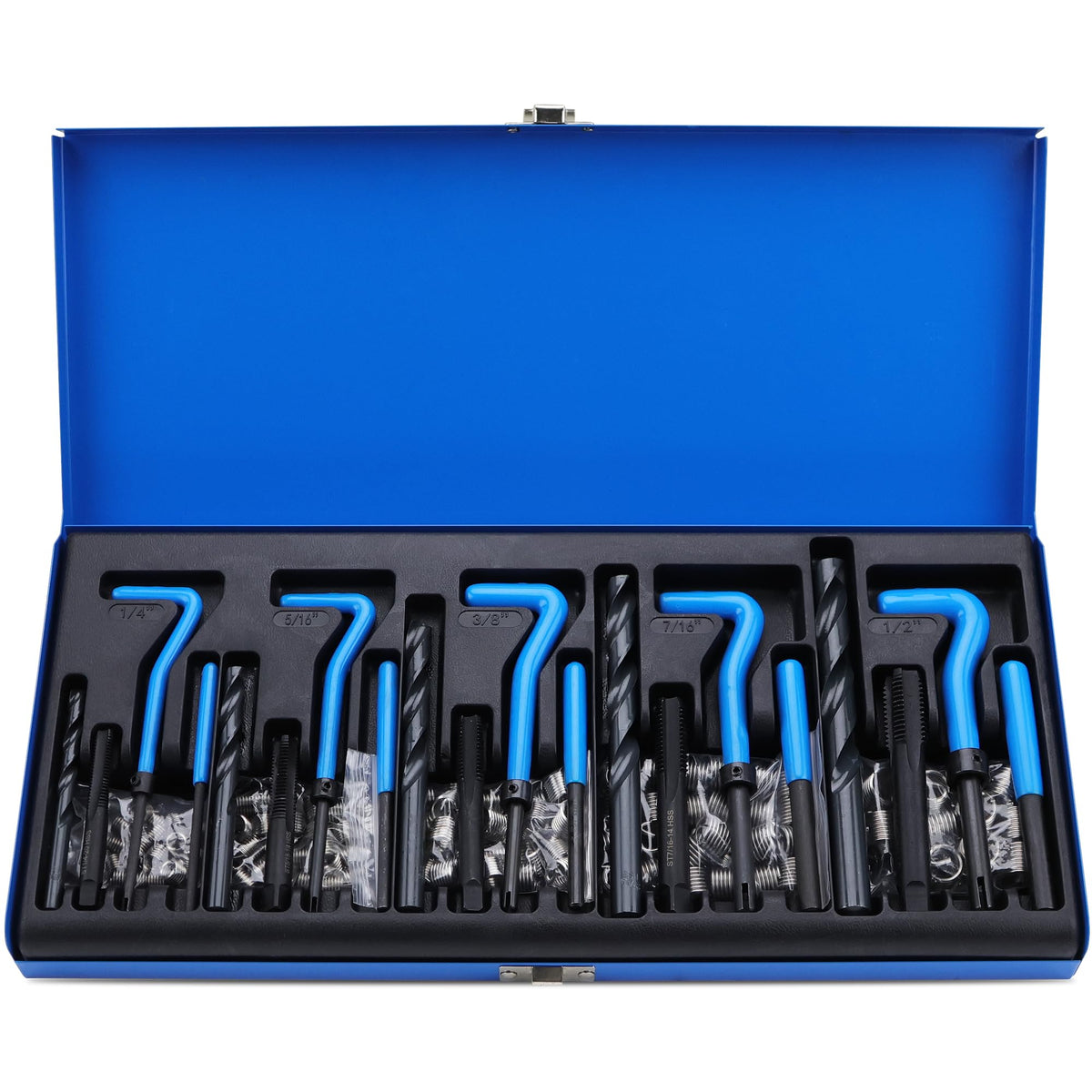 SEDY front case open showing complete 131pc kit and easy selection benefit