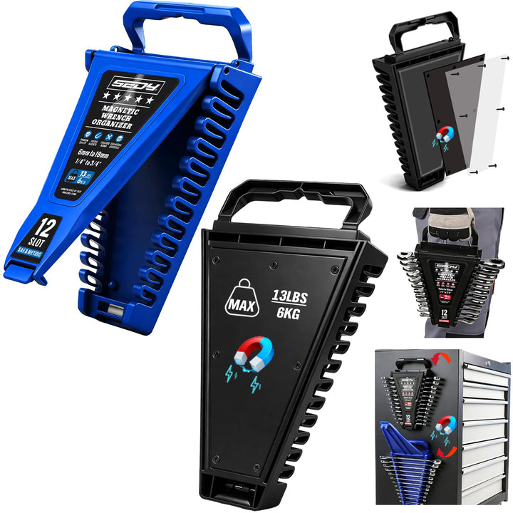 SEDY front view showing wrench organizer with neat tool display and quick identification
