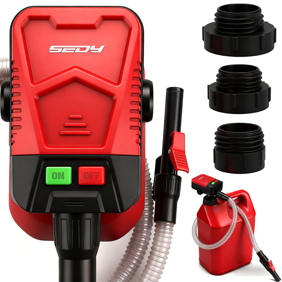SEDY front view of pump showing compact design and portability benefit
