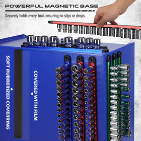SEDY magnetic back attaching tray to a metal toolbox for stable, no-slip storage