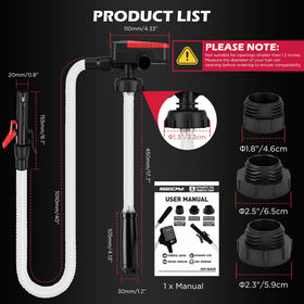 SEDY nozzle and three adapters close-up for secure-fit convenience
