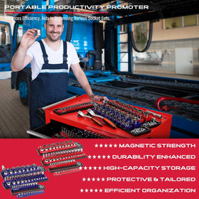 SEDY on a workbench beside tools showing real-world use and improved workspace organization