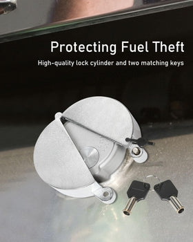 Seekdesi installed on truck fuel neck demonstrating compatibility and fit