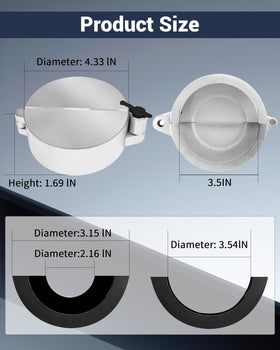 Seekdesi fuel cap beside a ruler showing size and scale for fit verification