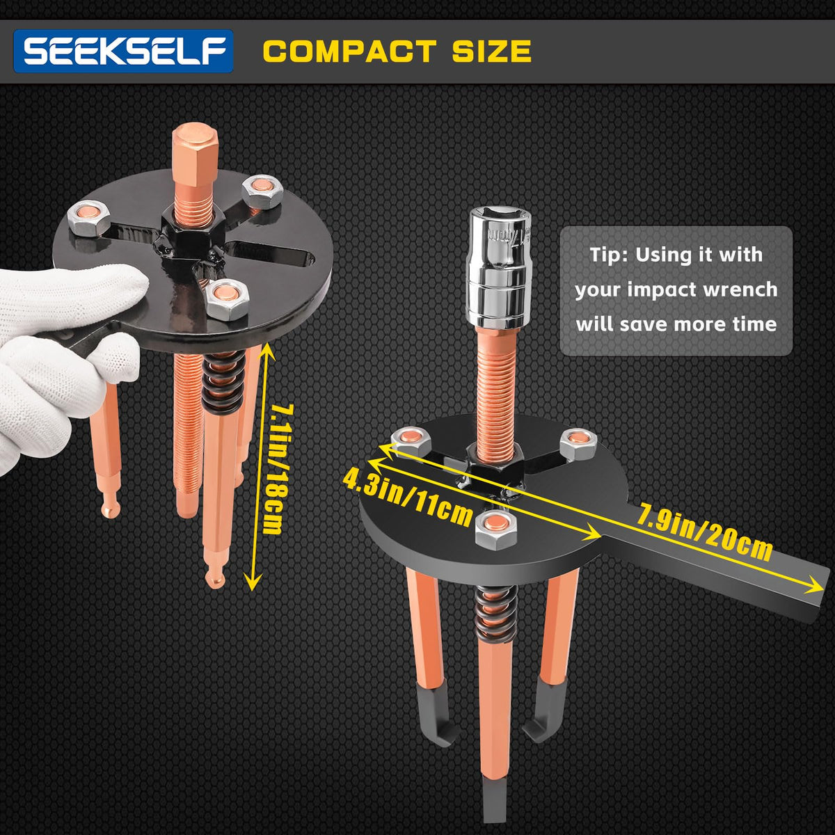 SEEKSELF lifestyle workbench scene showing kit ready for automotive and DIY bearing jobs
