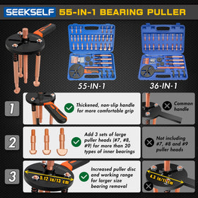 SEEKSELF close-up of larger puller disk showing durable construction