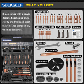 SEEKSELF storage box layout with organized compartments for fast part selection and transport