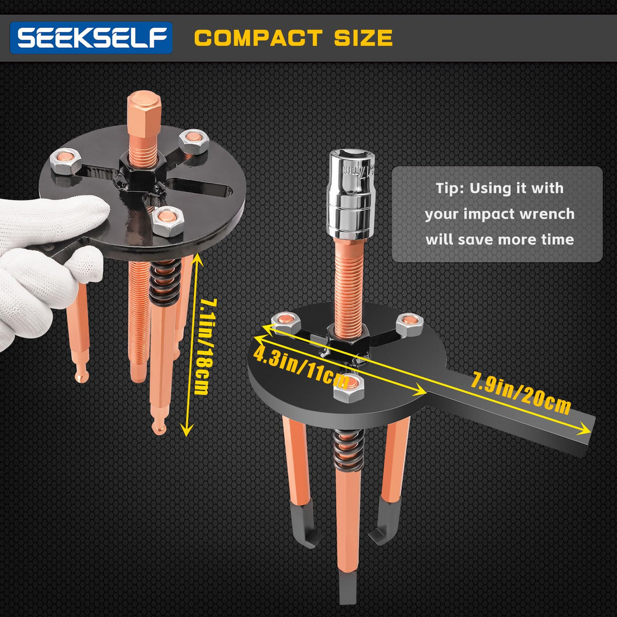 SEEKSELF storage case organized interior keeping all puller components sorted and transportable