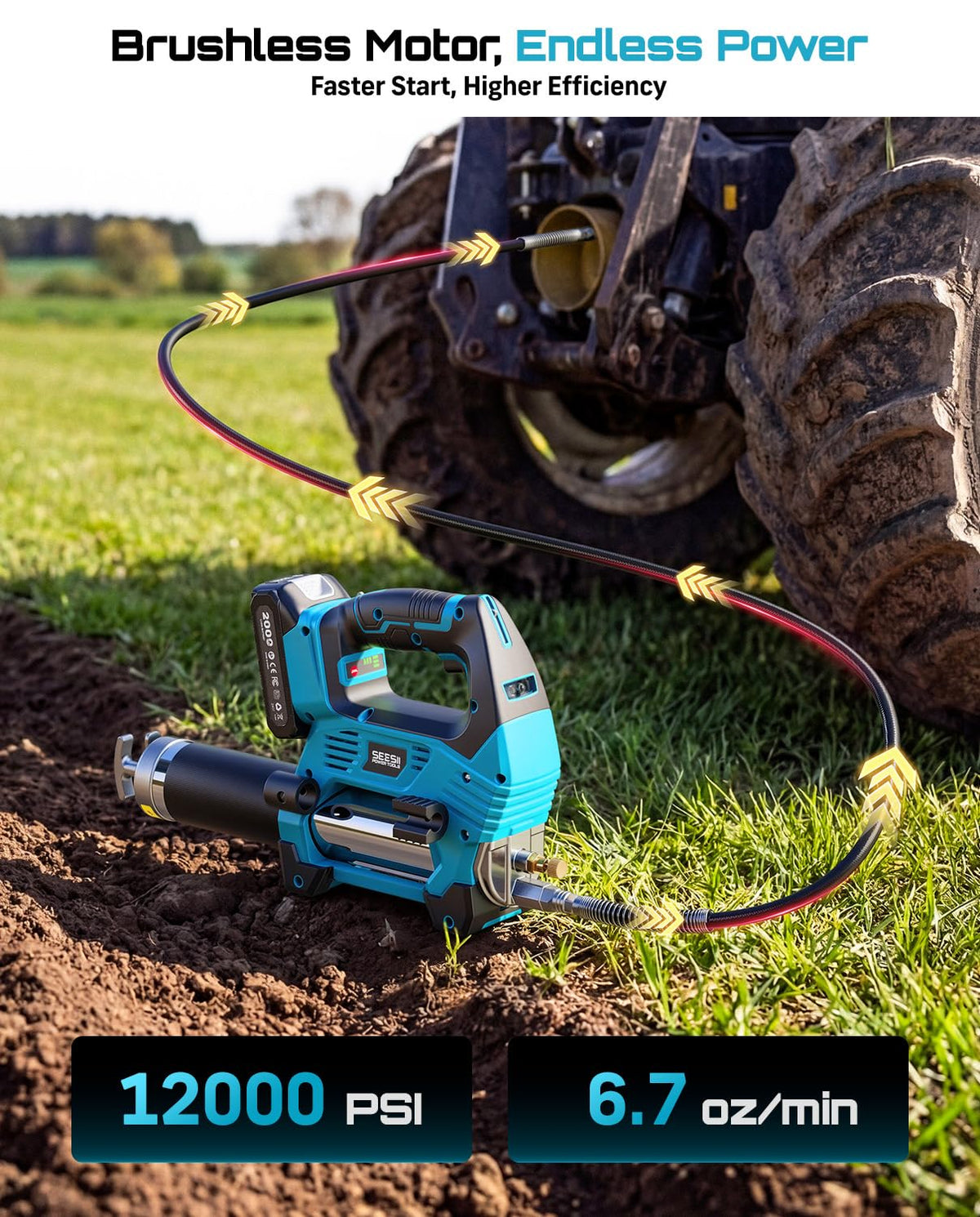 Seesii 90-degree coupler attached to reach awkward angle grease points