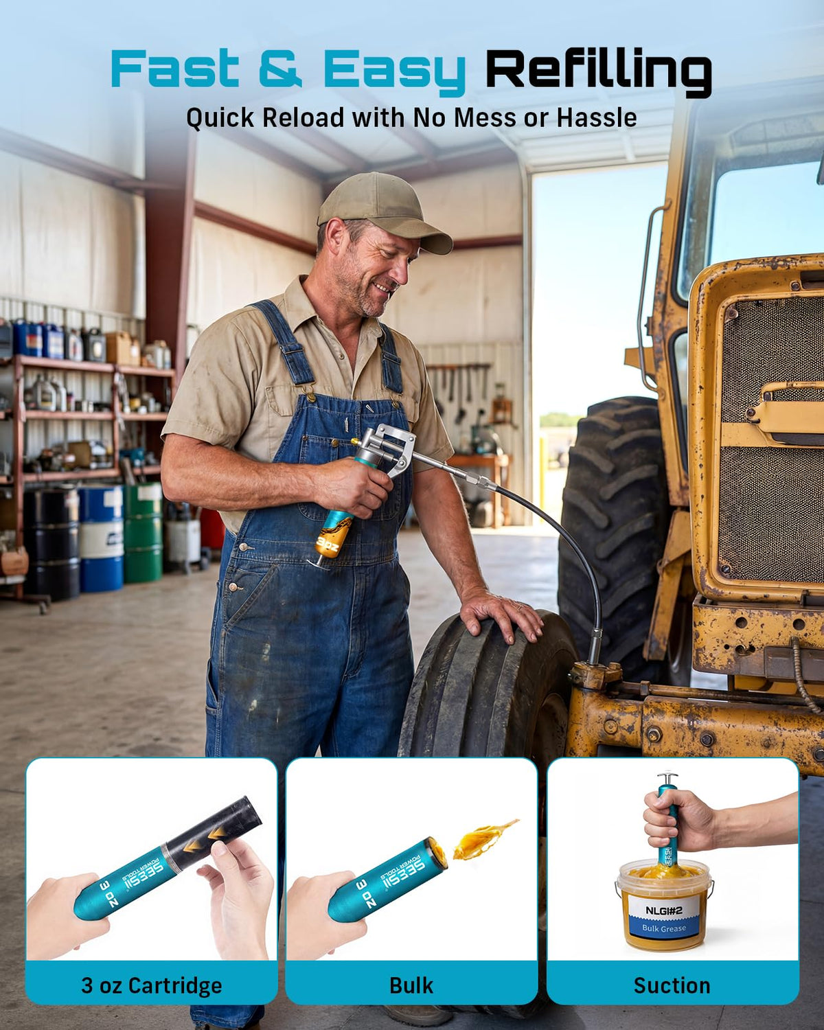 Seesii quick-connect coupler engaged for leak-free pressure