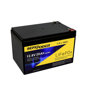 SEFEPODER battery front packaging showing model and capacity, benefit lightweight