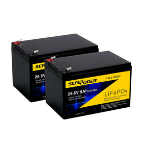 SEFEPODER battery pair front view showing compact design and portability benefit