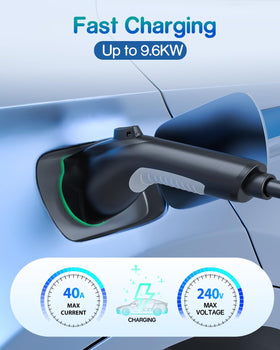 SEGUMA extension in use on a home driveway demonstrating extended charging convenience