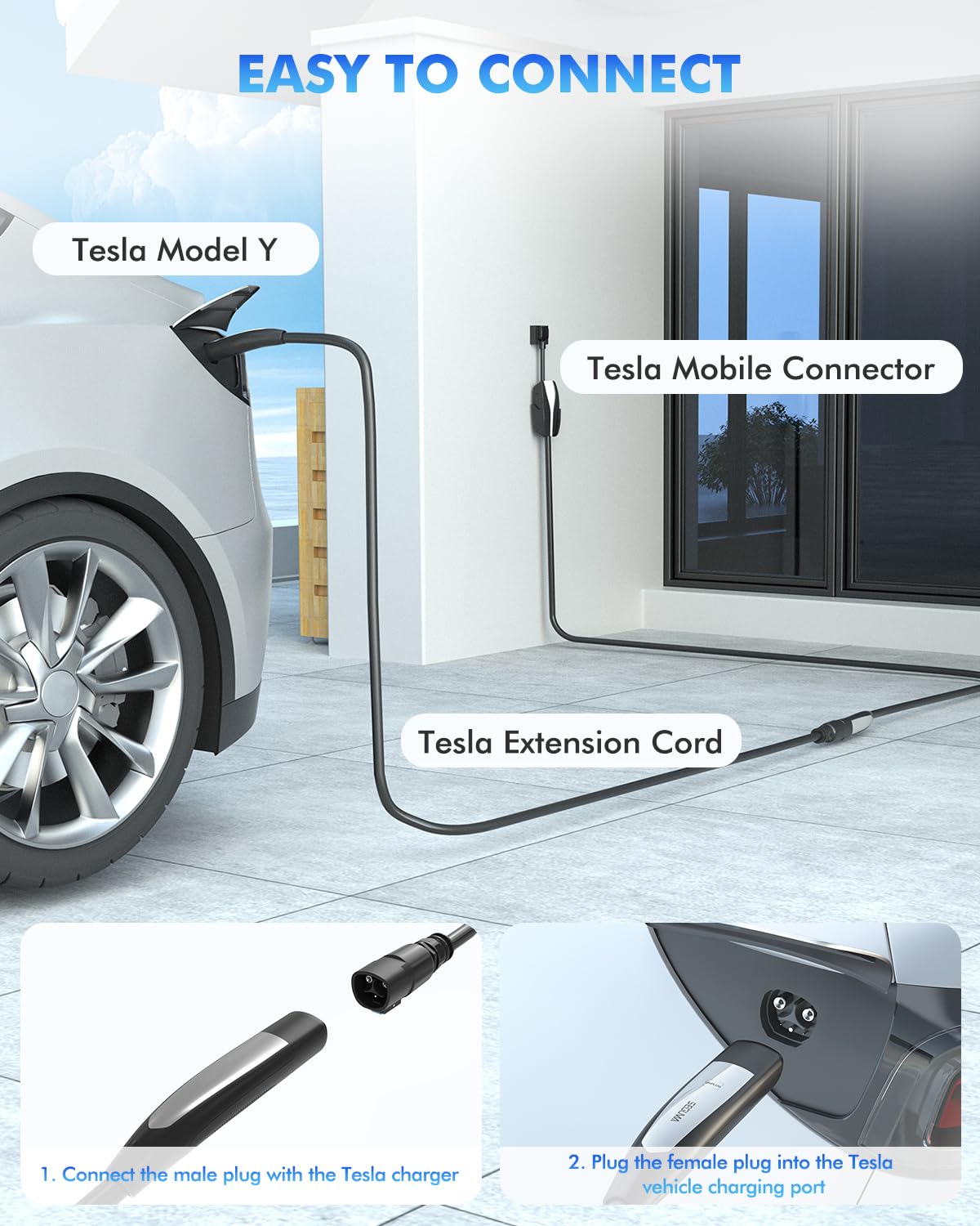 SEGUMA cable beside vehicle tire showing true scale and portability benefit