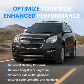 SegurVelo front sway link installed on Cadillac SRX showing restored steering stability