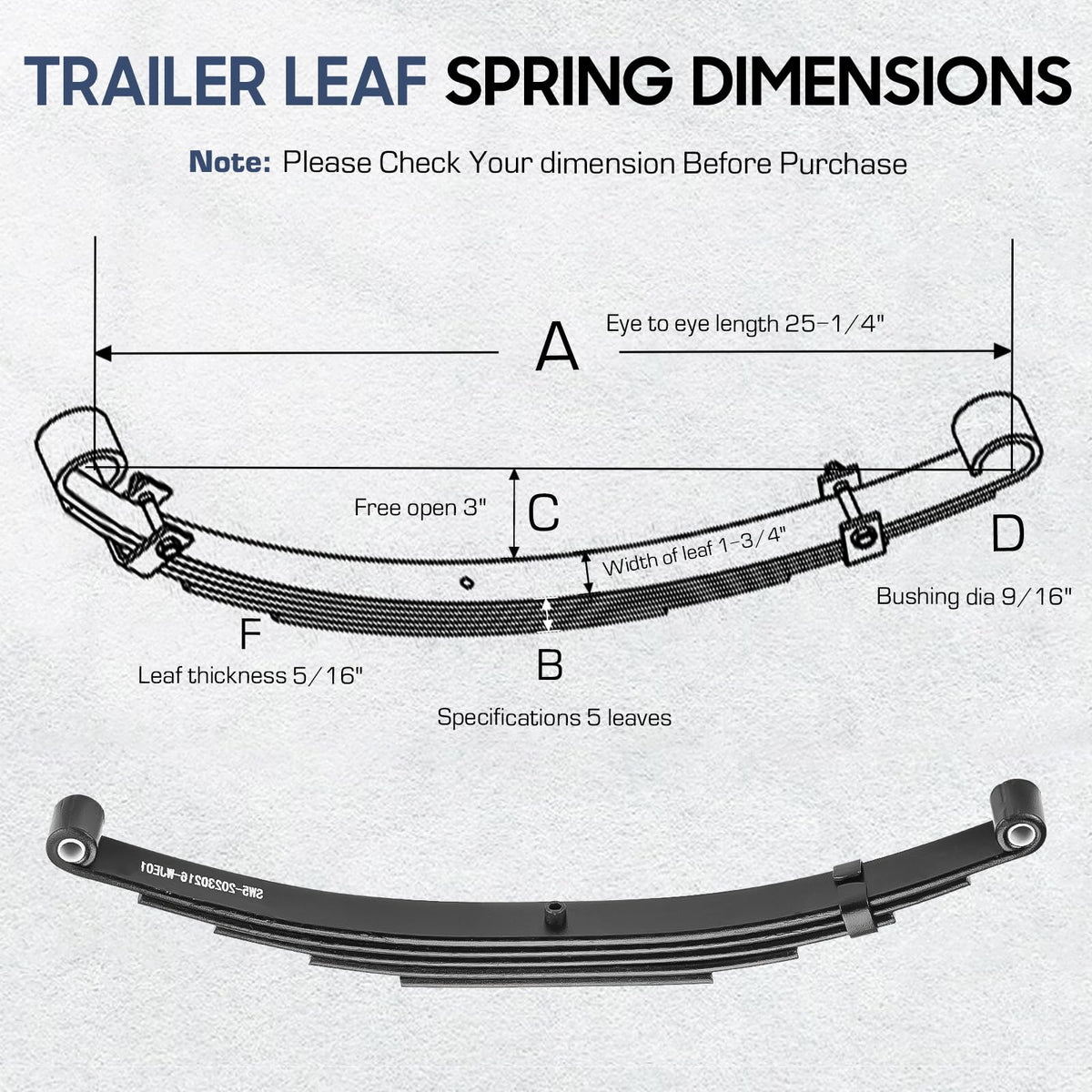 SEHNSUCHT close-up of double-eye leaf spring end and bushing for precise fit and durability