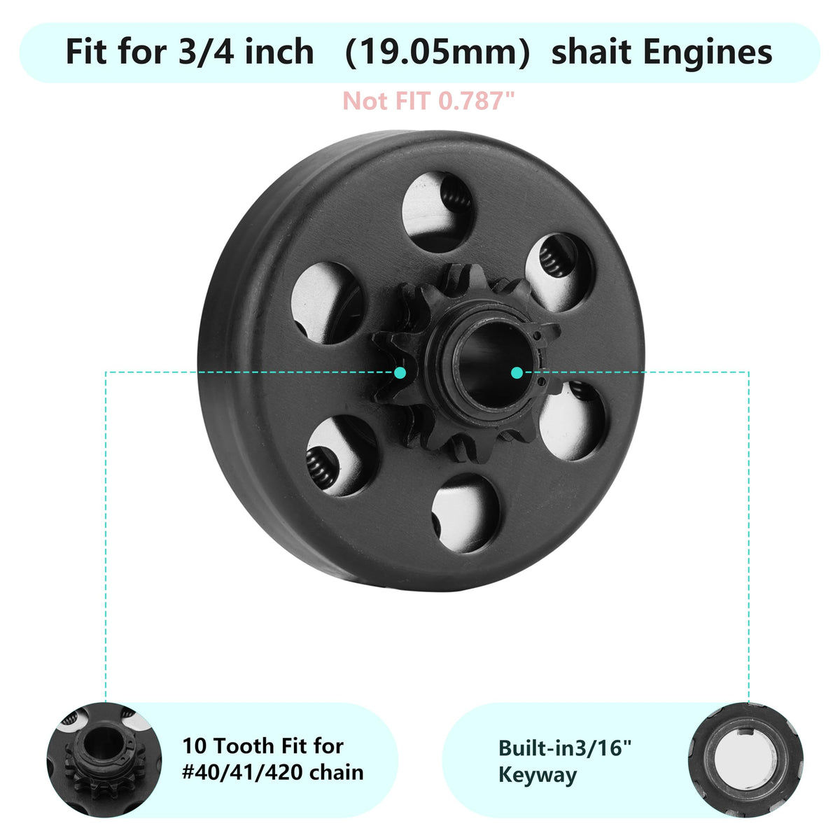 SEHNSUCHT clutch internal shoes and springs close-up, durable engagement parts visible