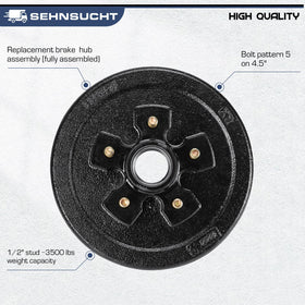 SEHNSUCHT electric brake assembly detail showing self-adjusting mechanism reliability