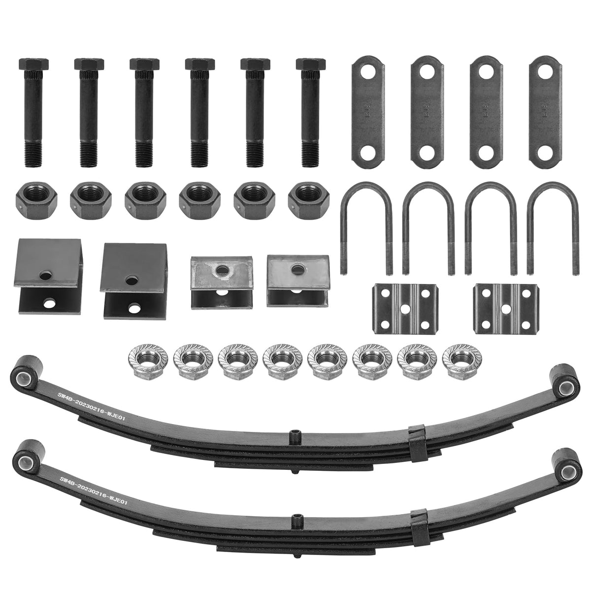 SEHNSUCHT kit front view showing springs and hardware for quick identification and fit