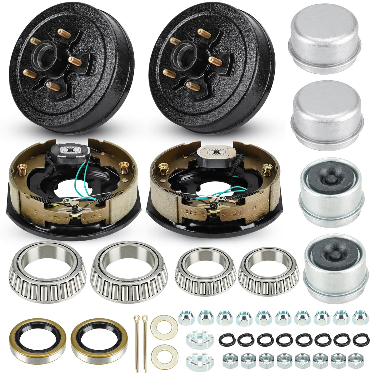 SEHNSUCHT front view of paired drums and brakes showing complete kit benefits