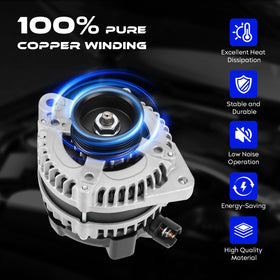 SEHNSUCHT alternator installed in engine bay demonstrating direct-fit convenience benefit