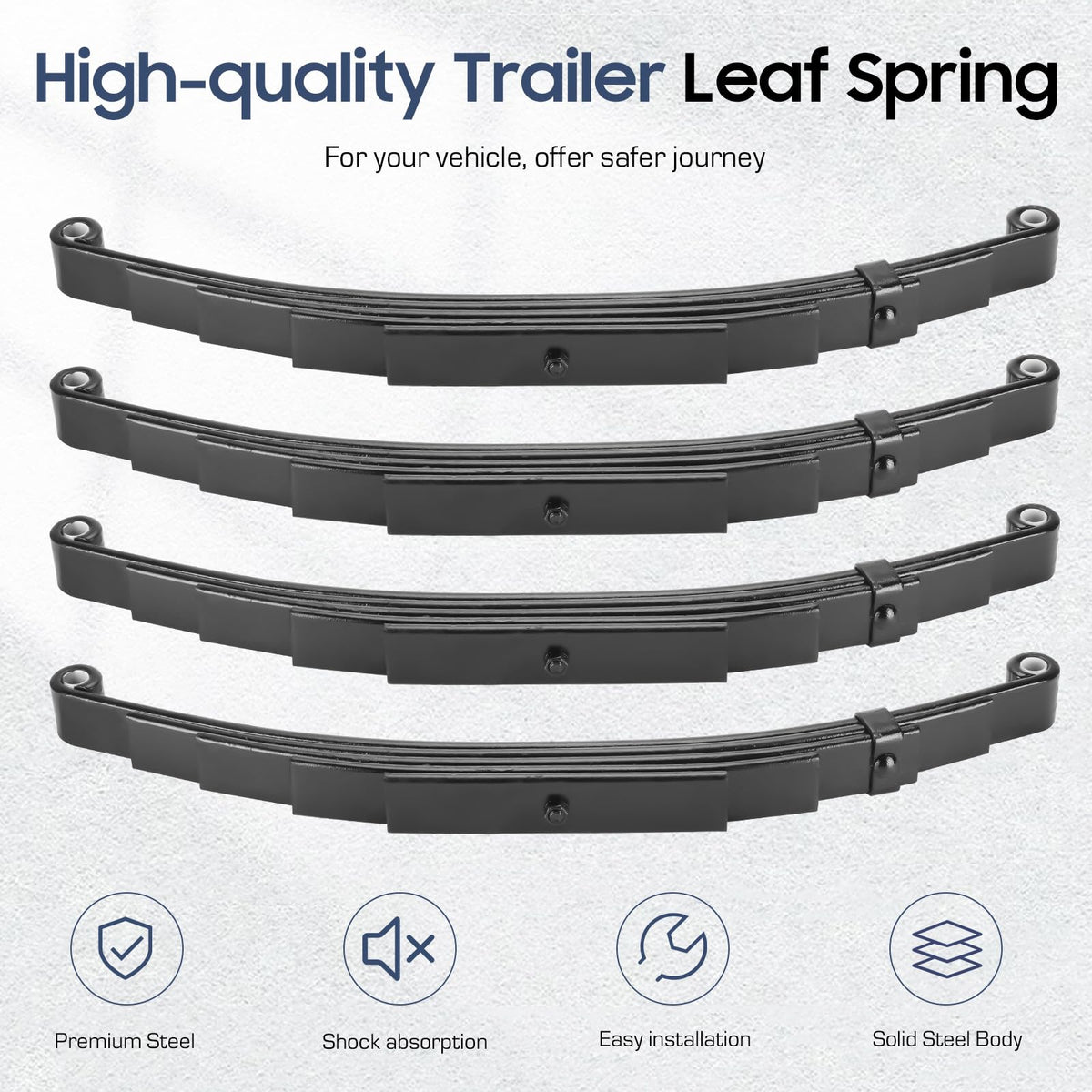 SEHNSUCHT leaf spring arch profile highlighting 25-1/4" eye-to-eye and 3" free arch benefit