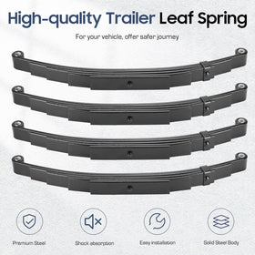 SEHNSUCHT leaf spring arch profile highlighting 25-1/4" eye-to-eye and 3" free arch benefit