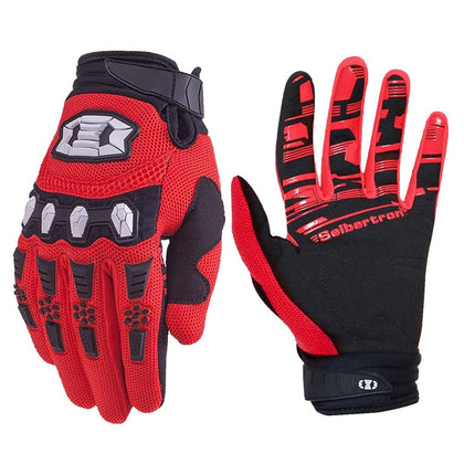Seibertron front view of red gloves showing design and fit benefits