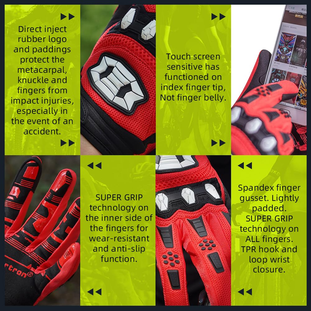 Seibertron glove on model hand showing size M fit and scale