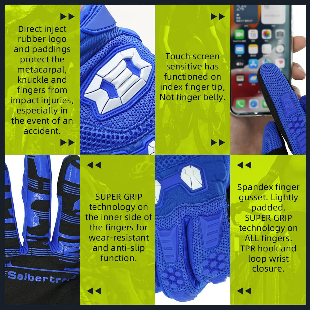Seibertron glove next to ruler demonstrating size and fit guidance