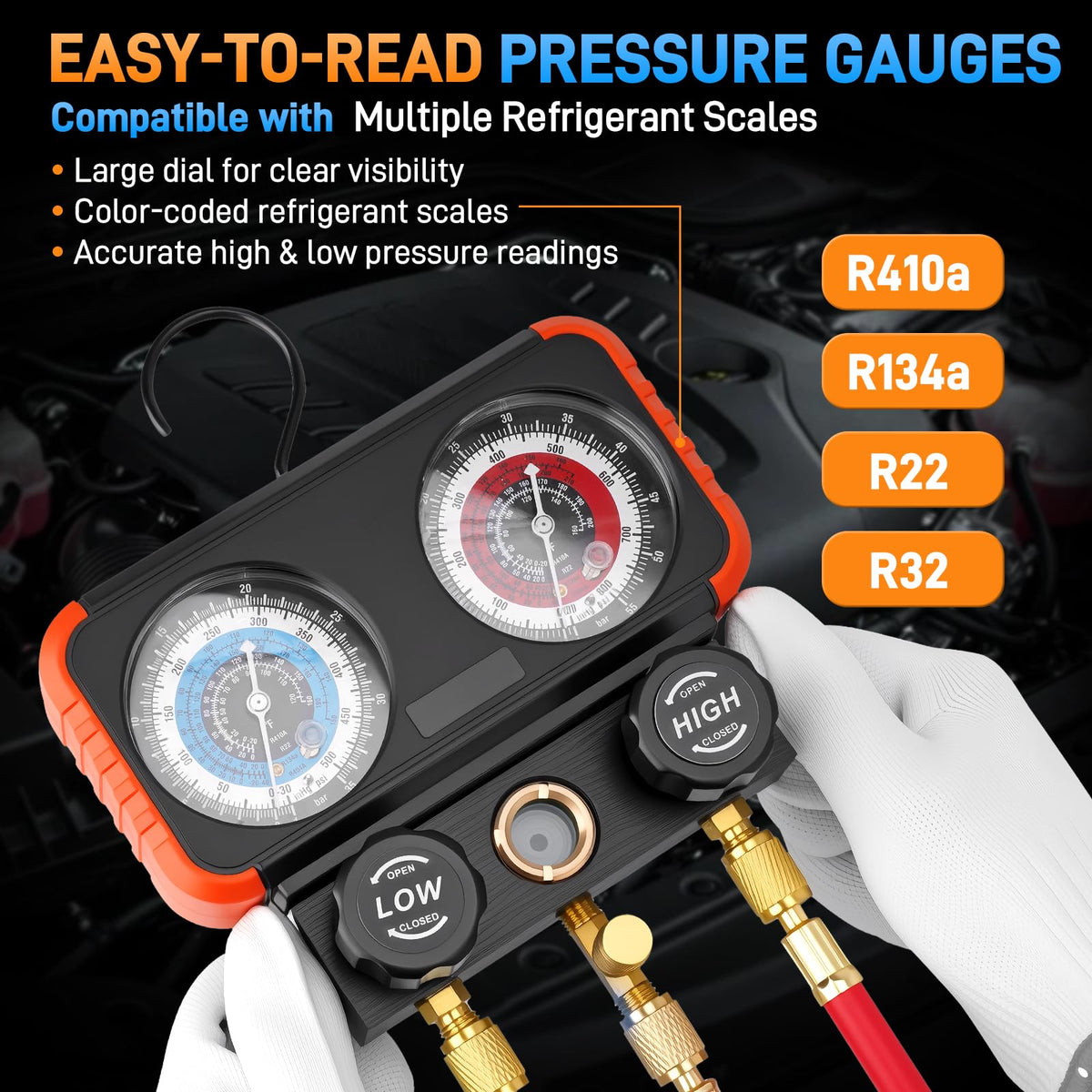 Sejaede closeup of gauge dial and protective shell for improved impact resistance