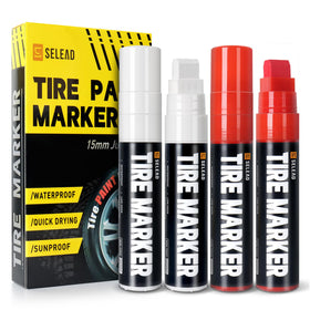 SELEAD front packaging showing four jumbo tire markers and colors, clear product view
